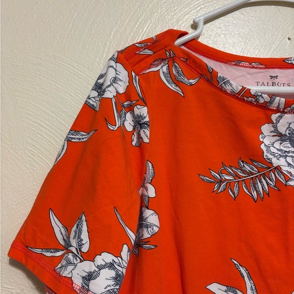 Talbots Orange Boxy Short Sleeve Tee - Picture 5 of 7